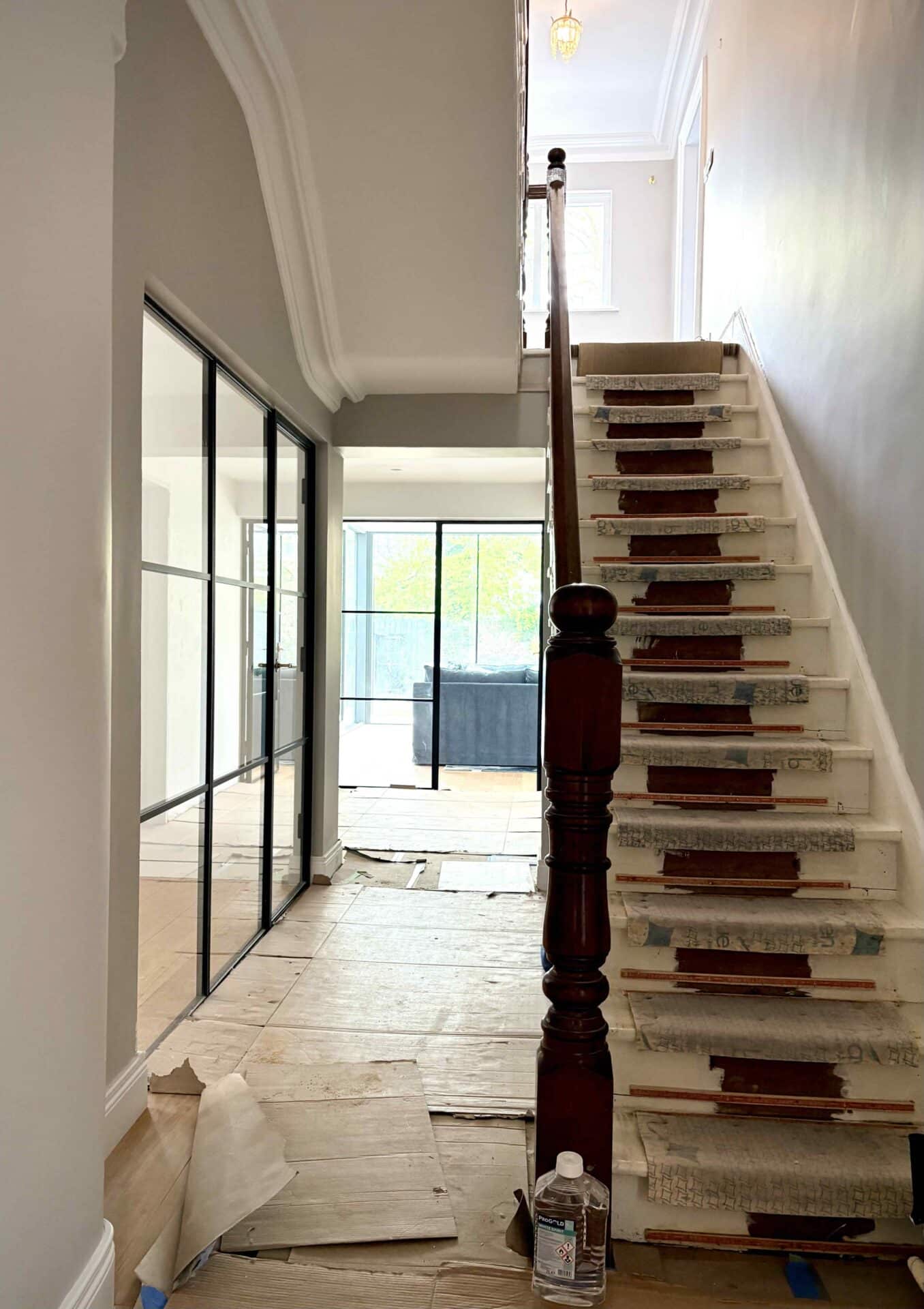 Interior stairway in period home extension - a work in progress on site
